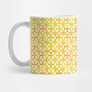 Geometric Flower Petal Pattern (Yellow) Mug